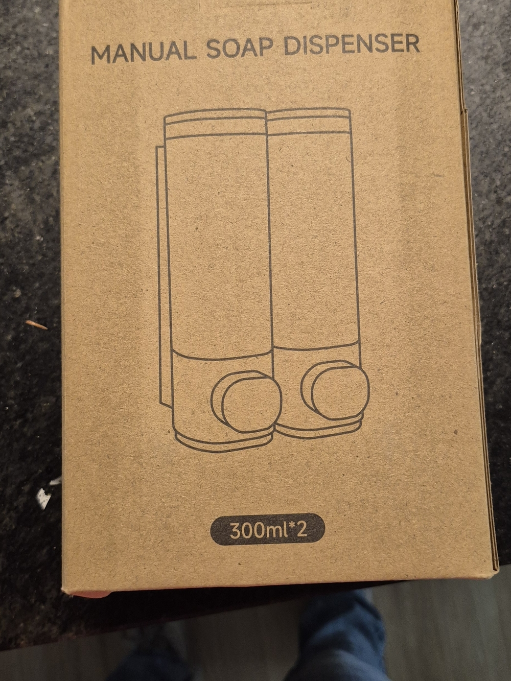 Manual Double Soap Dispenser - Brown